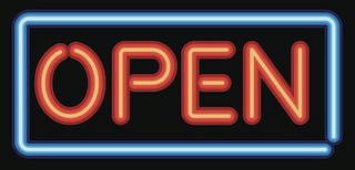 open sign